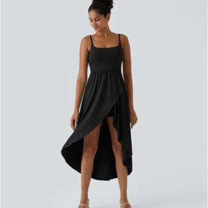 Halara Breezeful NWT High Low 2-Piece Pocket Flowy Midi Quick Dry Casual Dress S